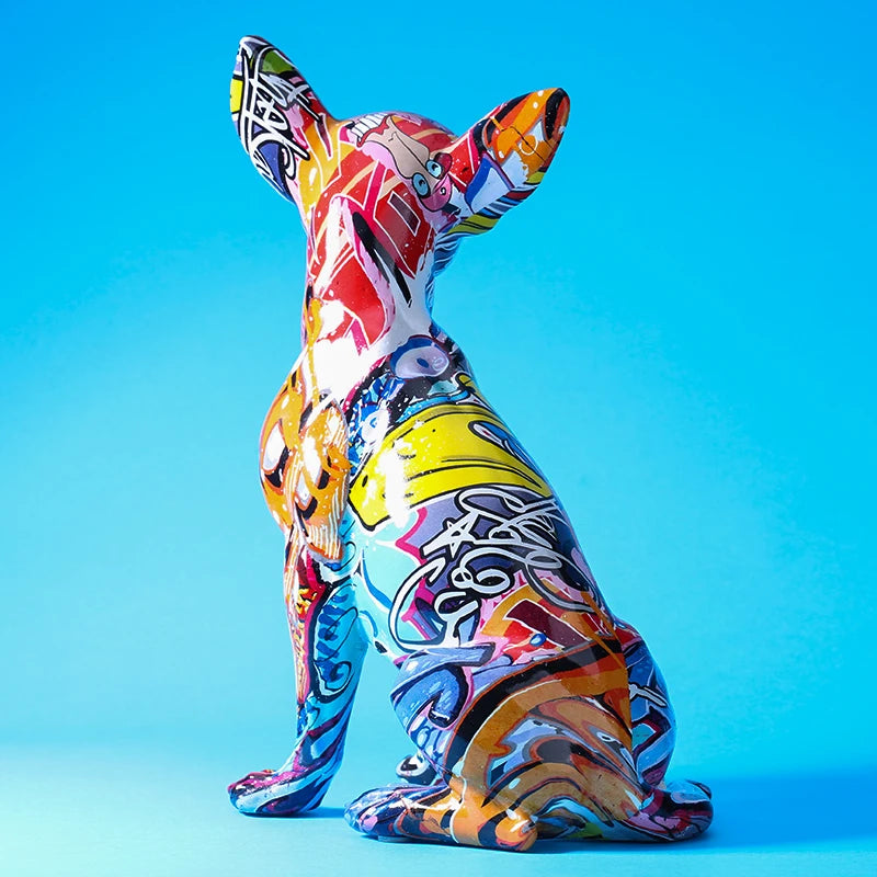 Creative Color Chihuahua Dog Statue