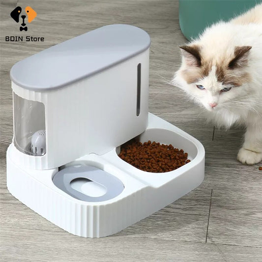 3L Pet Cat Food Bowl Automatic Feeder Water Dispenser