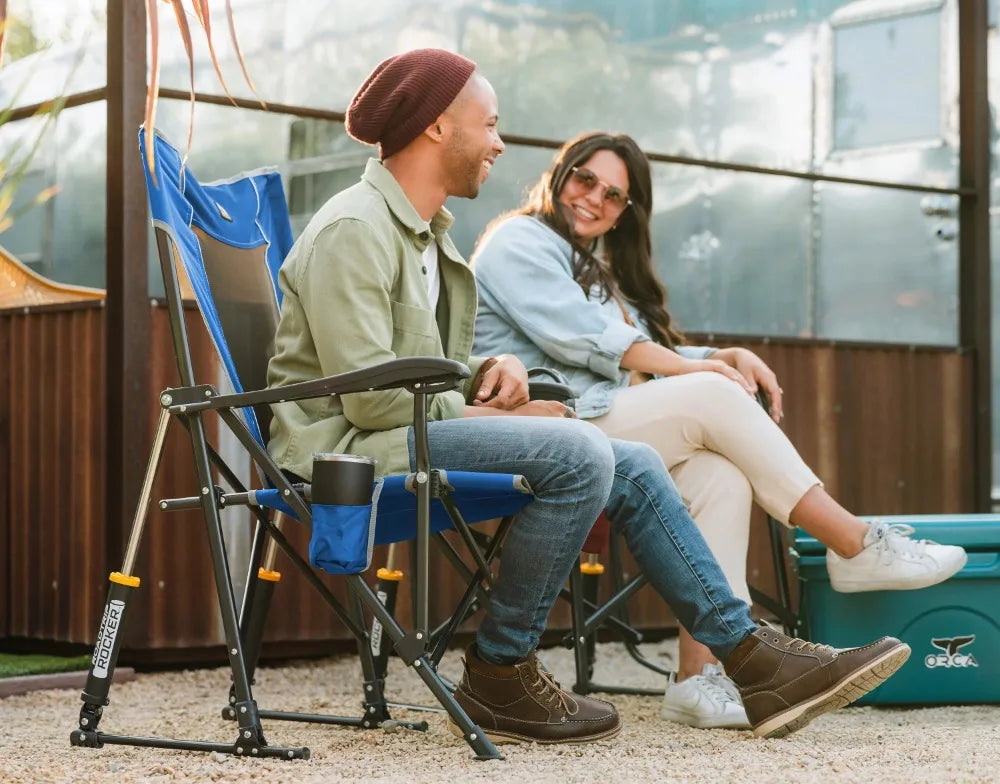 Outdoor Roadtrip Rocker, Blue, Adult Chair，