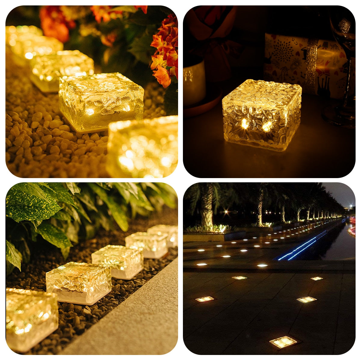 4pcs Solar LED Lights Outdoor