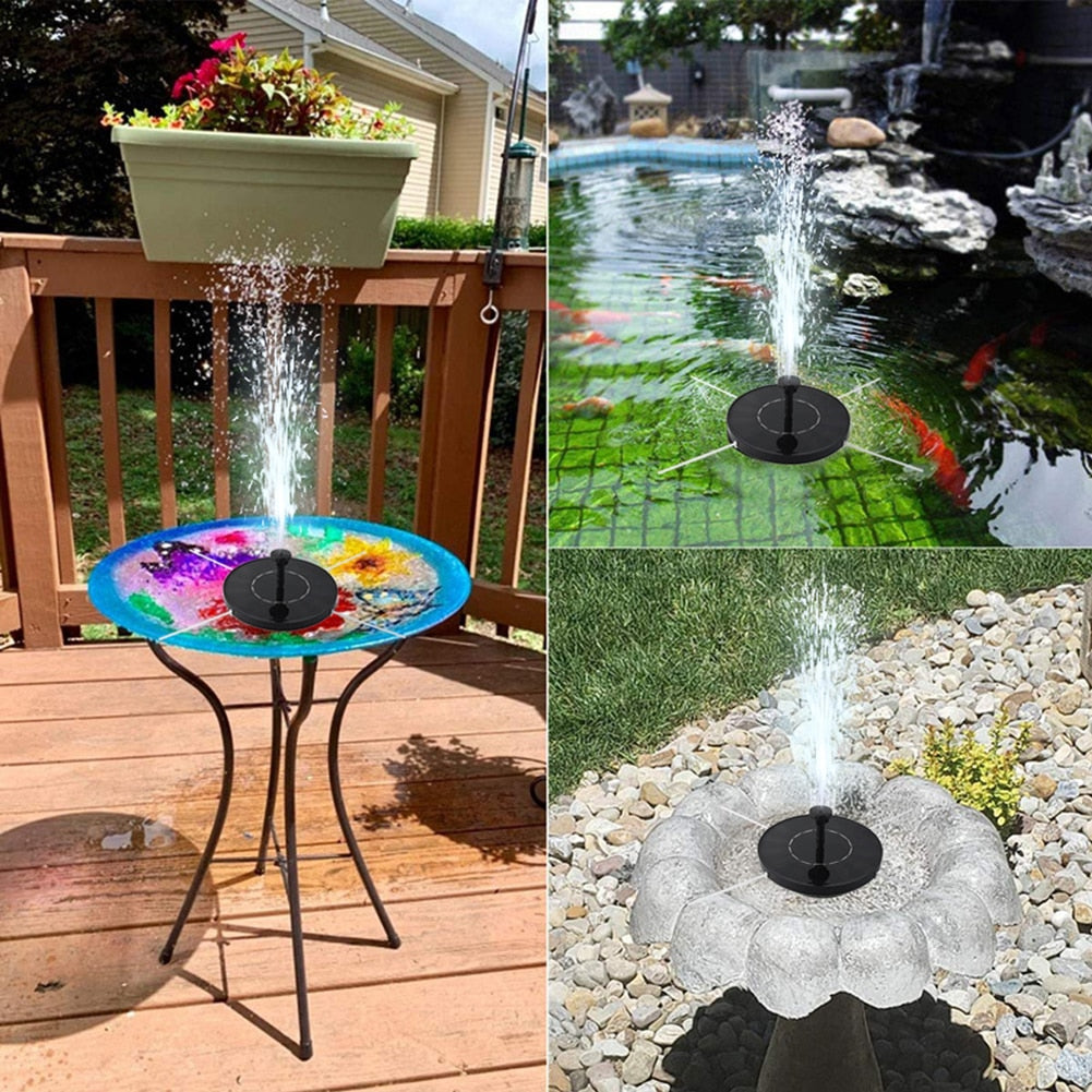 Solar Water Fountain Pool Pond Waterfall