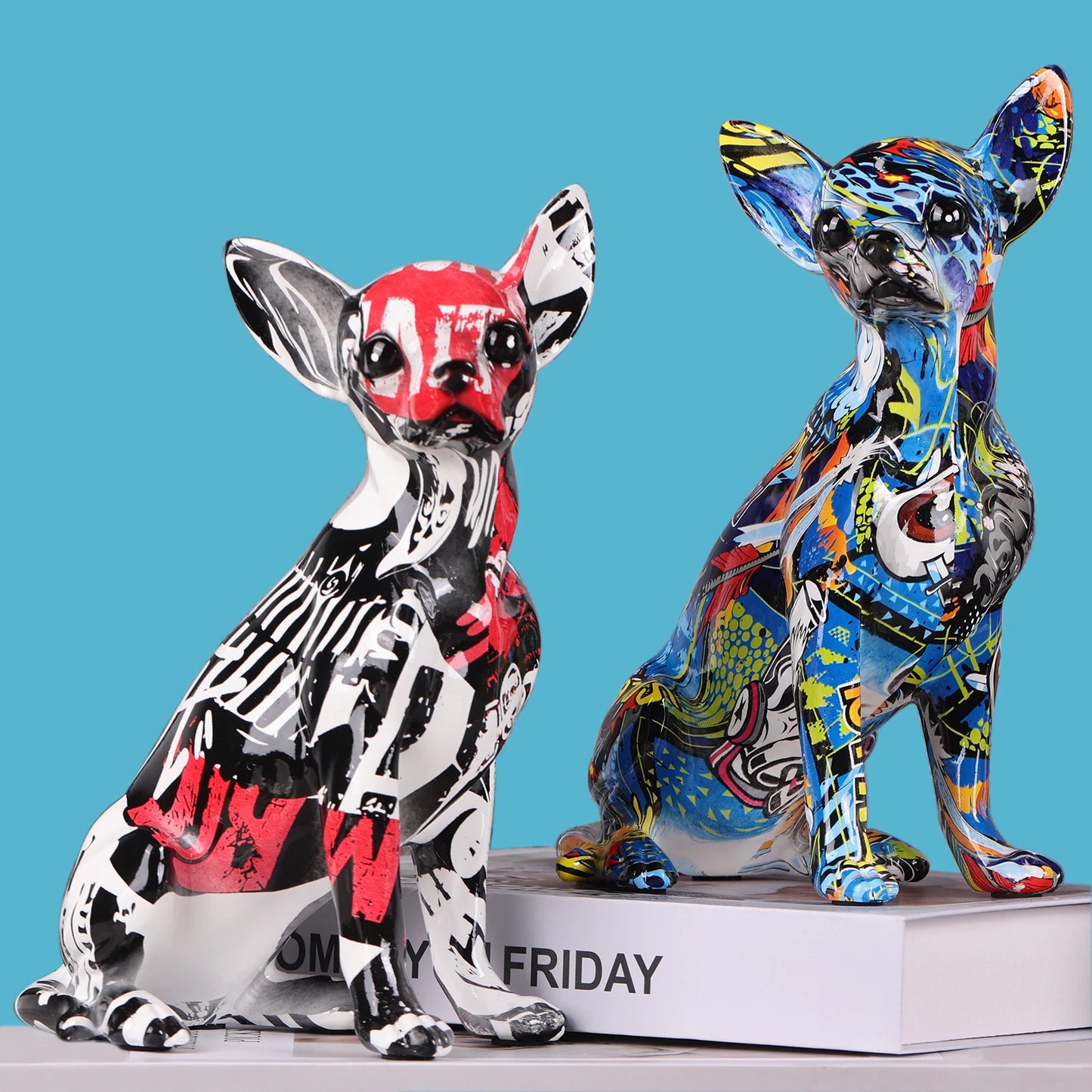 Creative Color Chihuahua Dog Statue