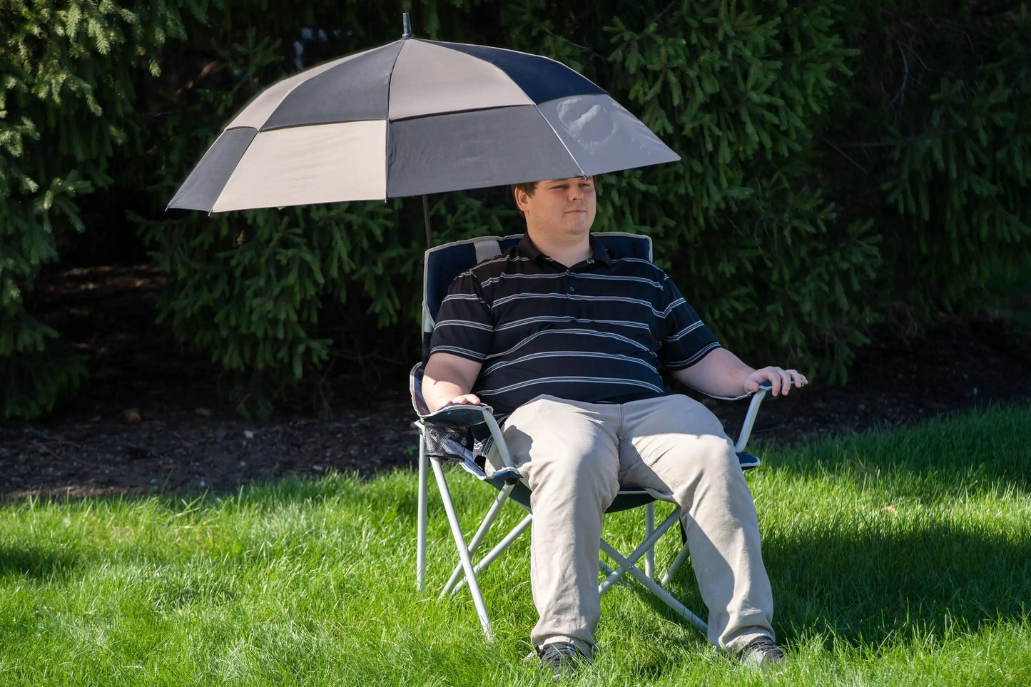 Big and Tall Chair with Cup Holders, Blue for Outdoor  camping chair