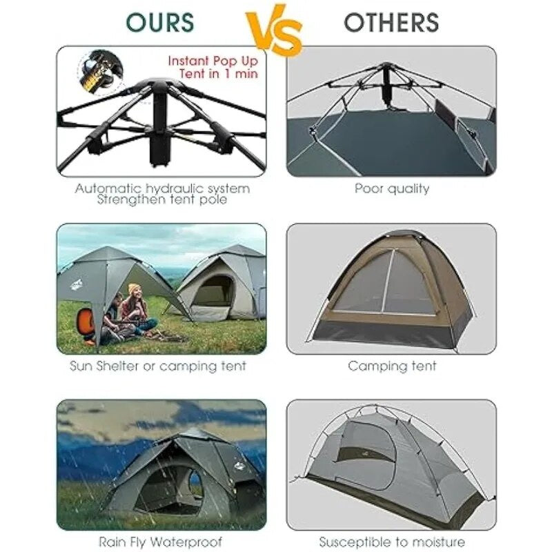 Lightweight Tent for 2-3 Person Camping Shelter,