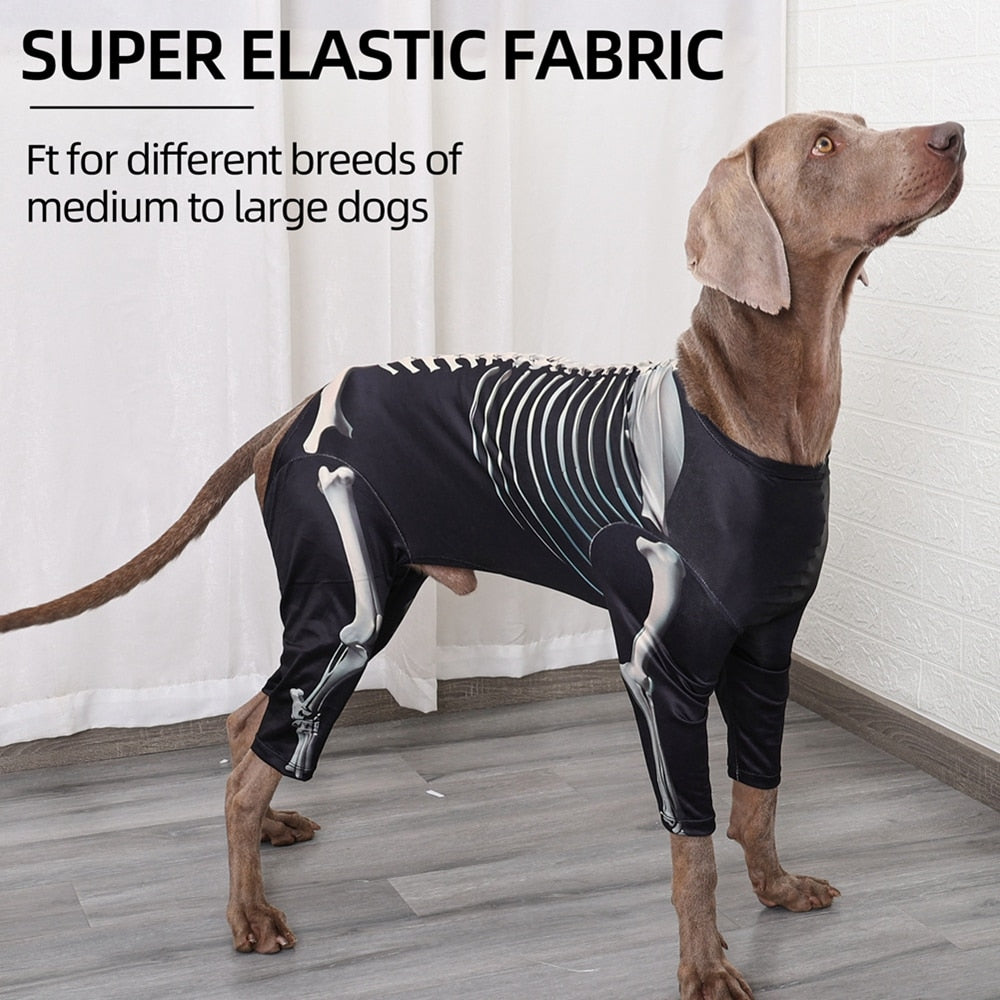 Halloween Dog Clothes Funny Big Dog Skeleton