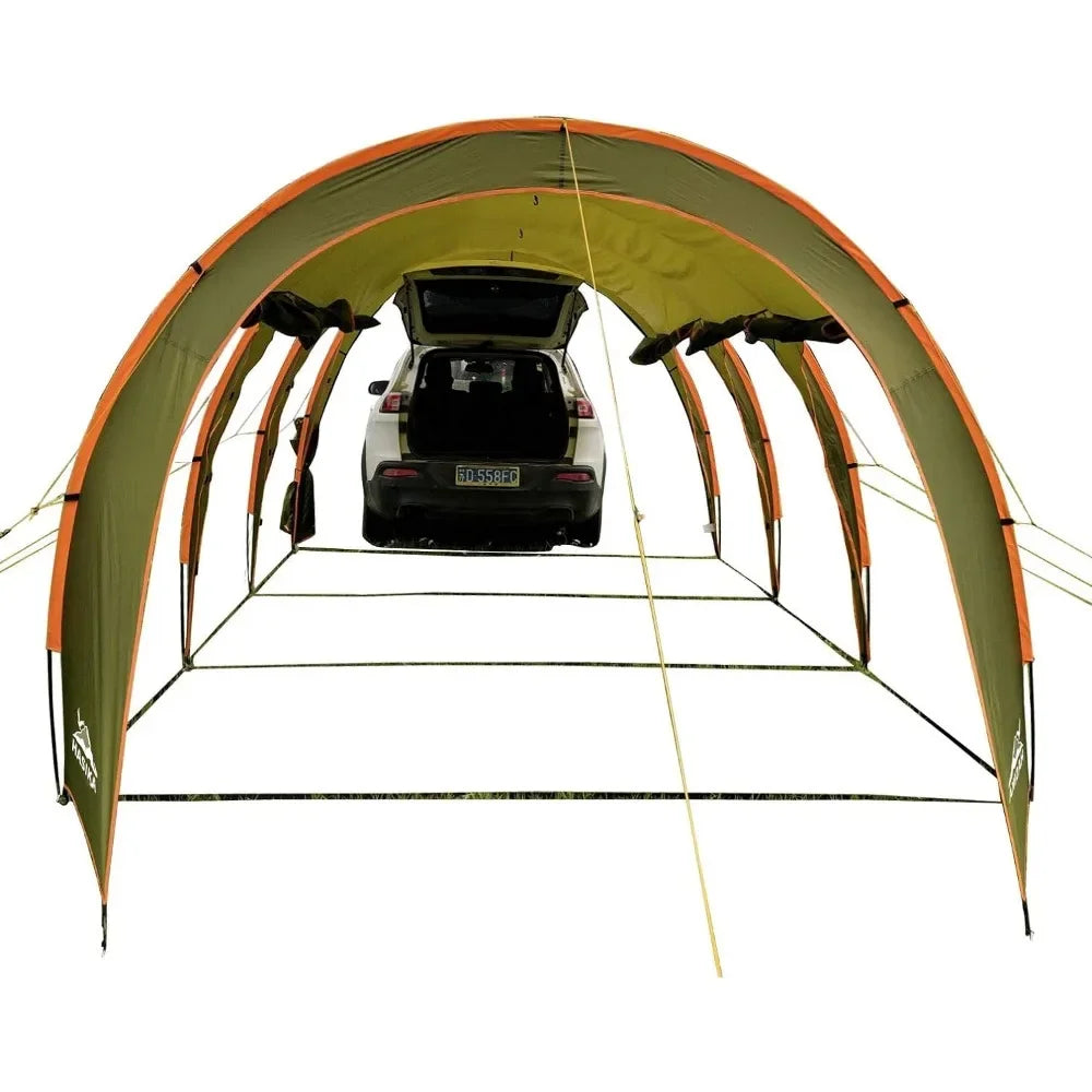 Car Camping Shade Awning Canopy for 8-10 Person Family Party Tent  Storage Shed