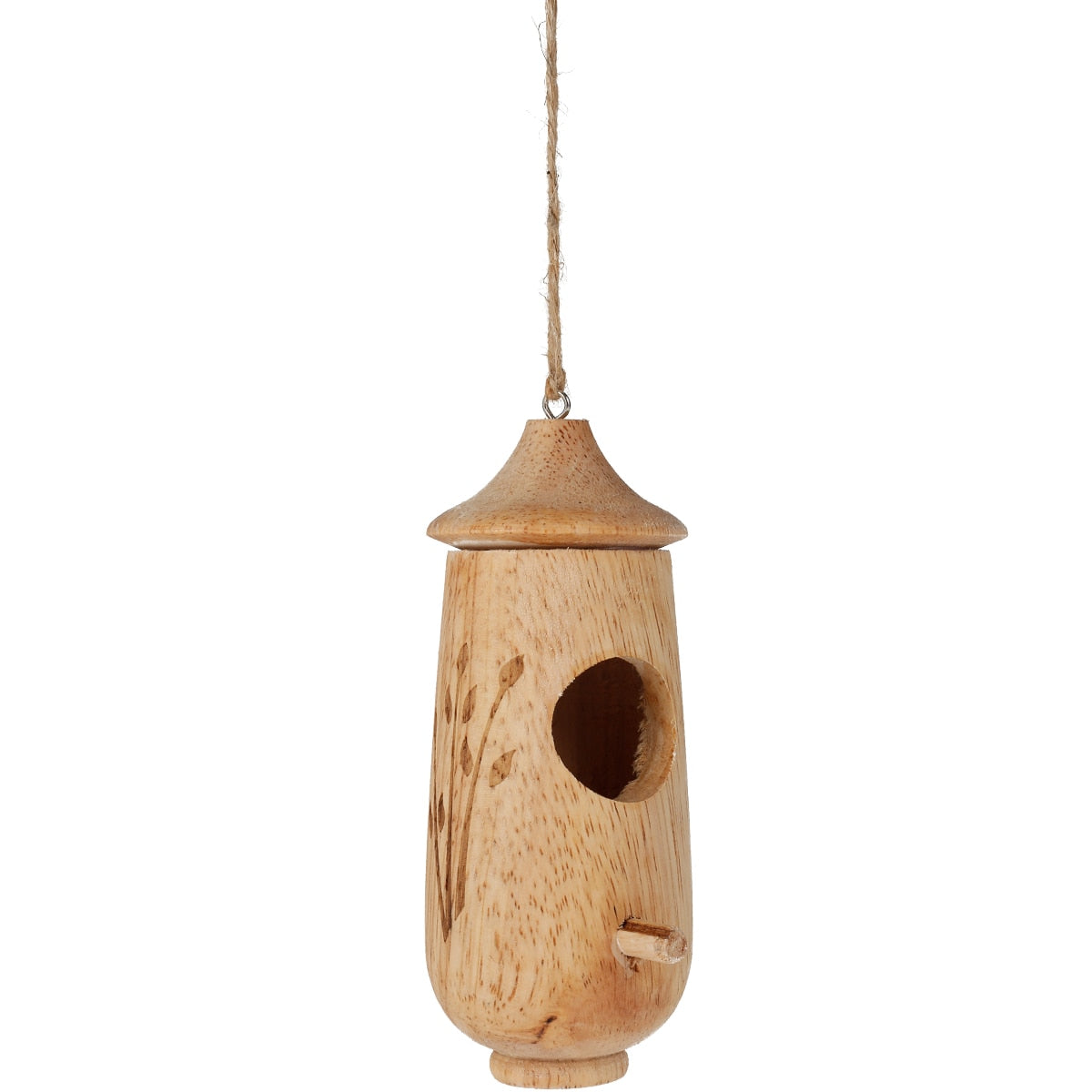 Wooden Hanging Bird Feeder