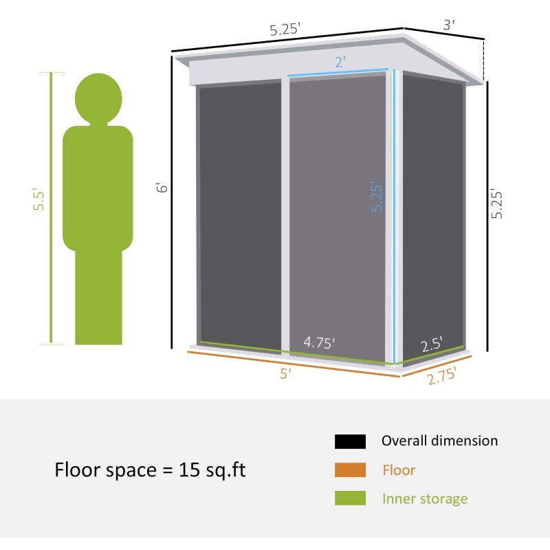 Outdoor Sheds Storage with floor,