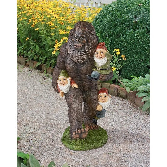 The Garden Gnomes Bigfoot Statue 16 Inch   Outdoor Decorations for Garden Yard