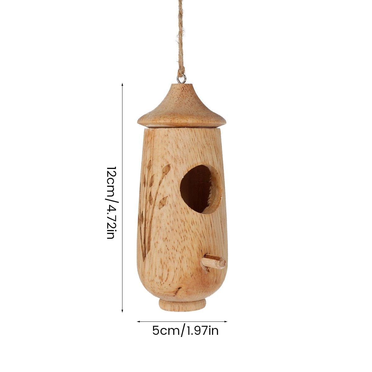 Wooden Hanging Bird Feeder