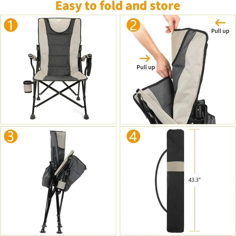 Free Shipping Portable Folding Chairs Adjustable Heavy Duty