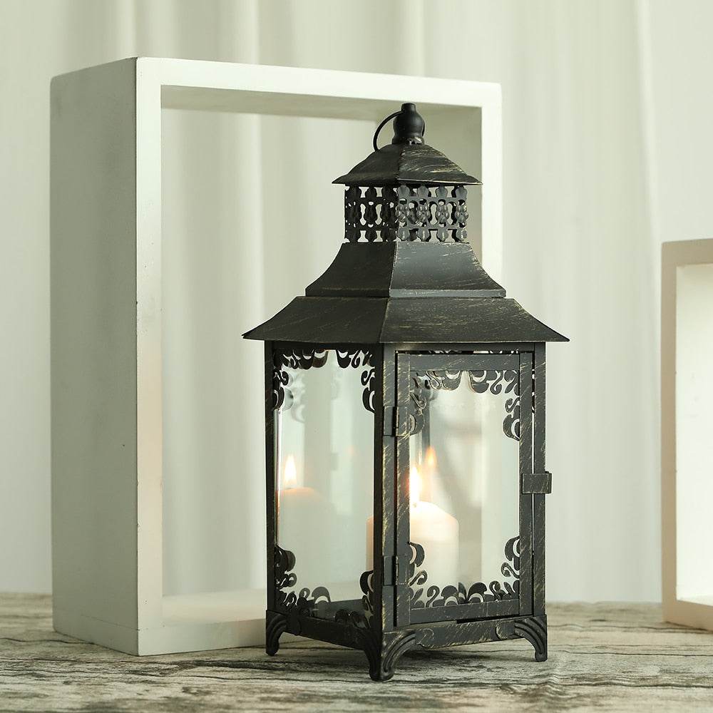 Vintage Metal Candle Holder Hanging Lanterns