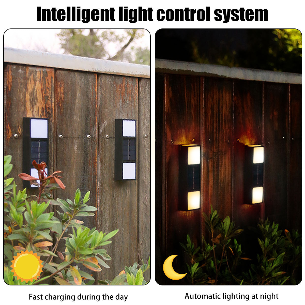 2PCS Solar Wall Lamp Outdoor Waterproof