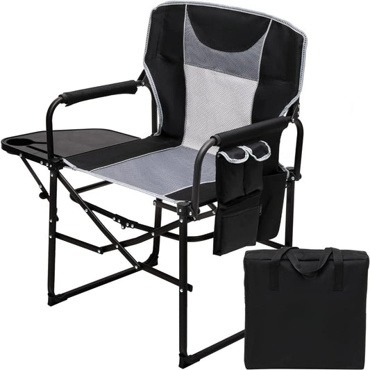 Beach Chair with Side Table Portable Folding Chair