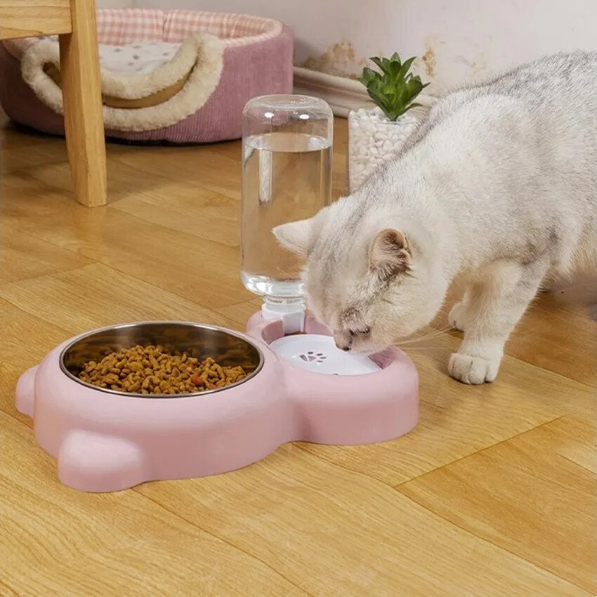 Cat Bowls Double Bowls Automatic Water Dispenser