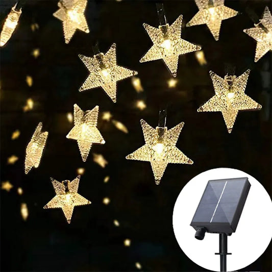 Solar Star String Lights Outdoor Waterproof