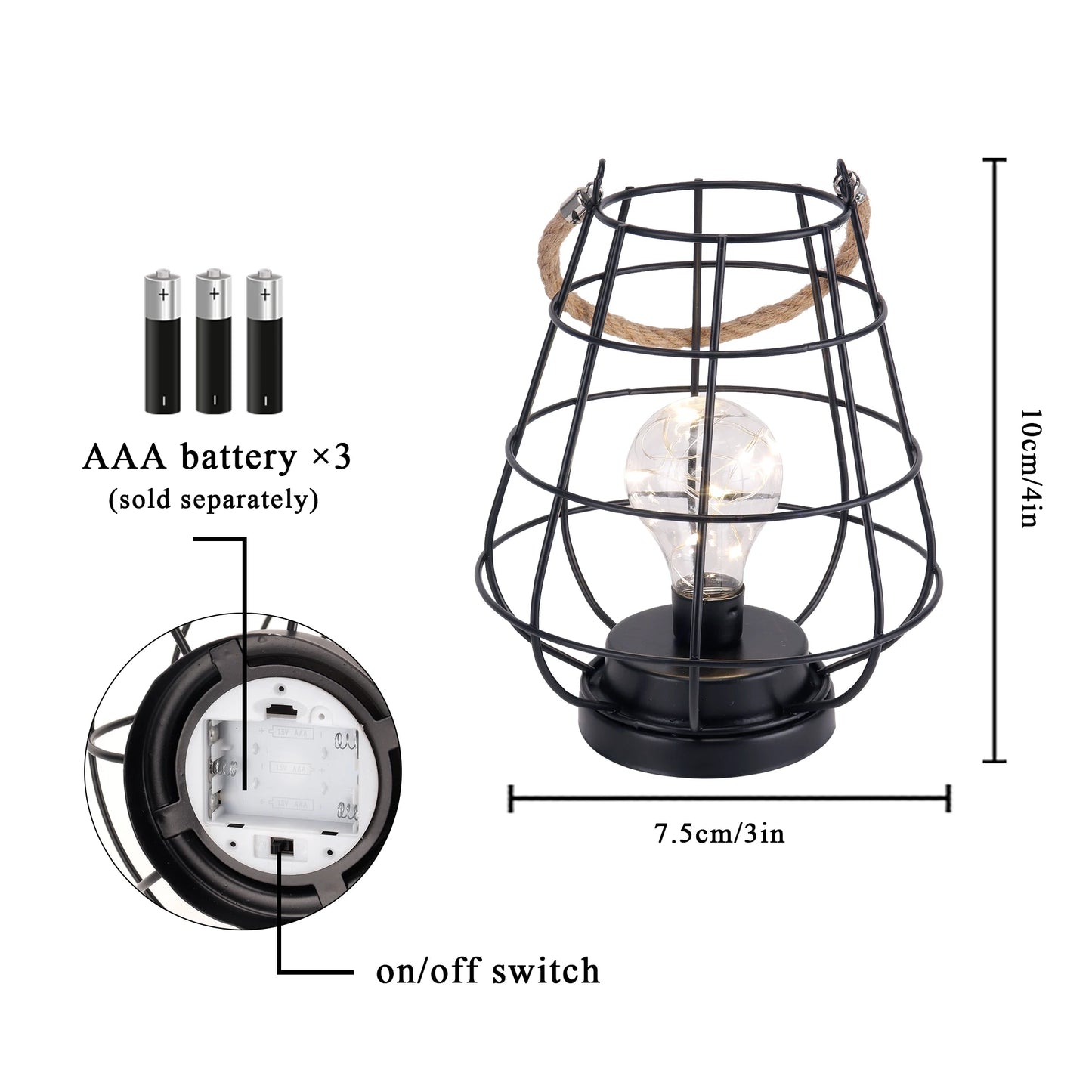 Creative Iron Minimalist Hollow Table Lamps Warm Light White Candle Holder Lantern