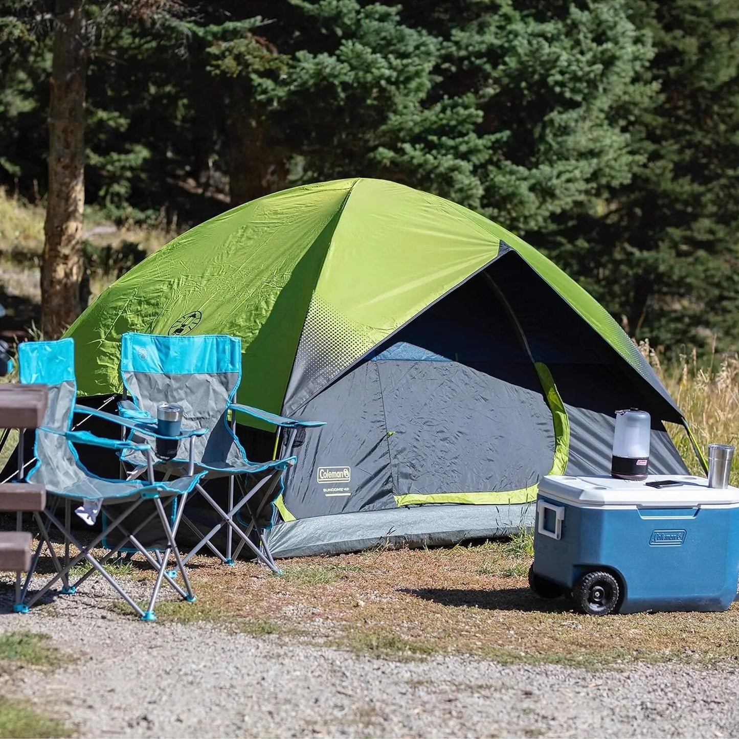 Coleman Dark Room Sundome Camping Tent, 4/6 Person