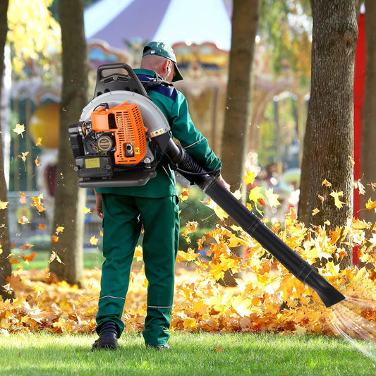 2-Stroke 63CC Backpack Leaf Blower Gas Powered Commercial Grass Lawn Blower