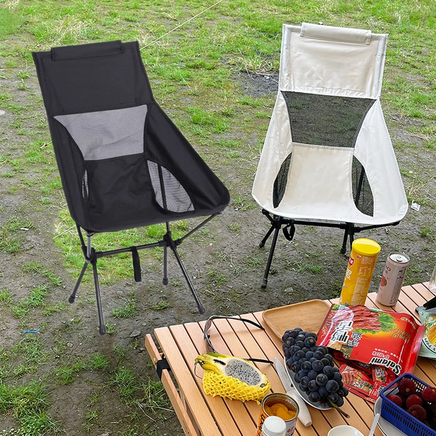 Detachable Portable Folding Moon Chair Outdoor Camping