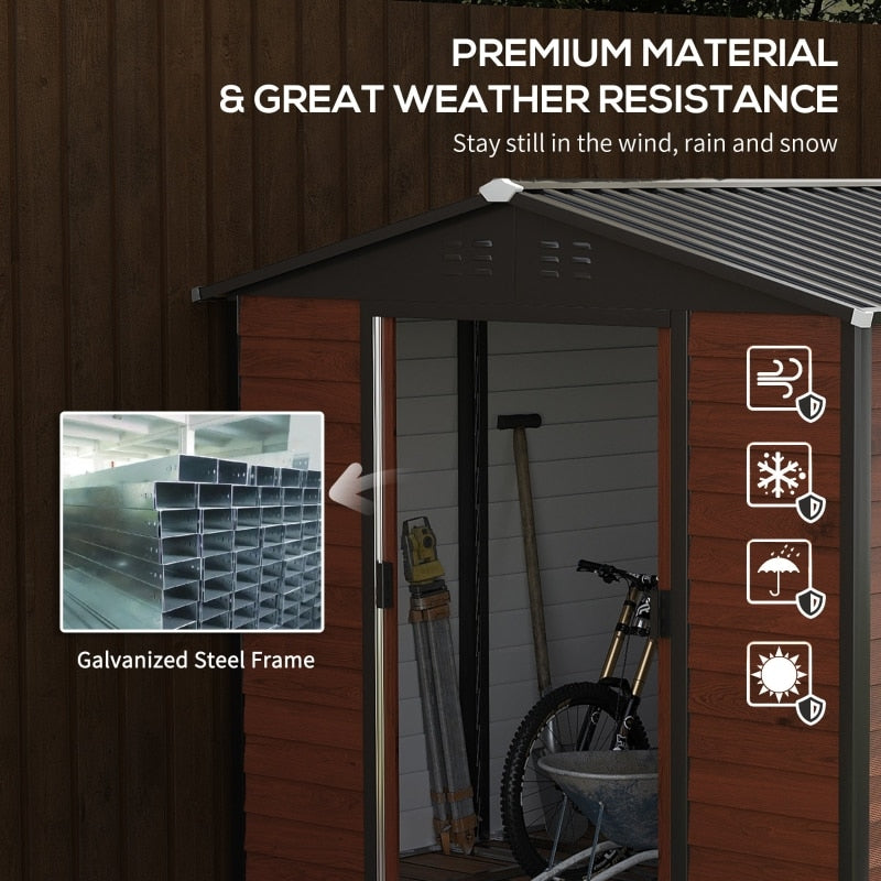 Outdoor Storage Shed, Galvanized Steel Metal