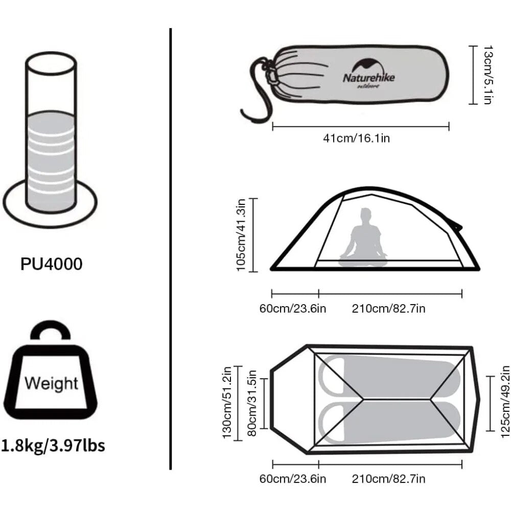 Naturehike Cloud-Up 2 Person Tent Lightweight