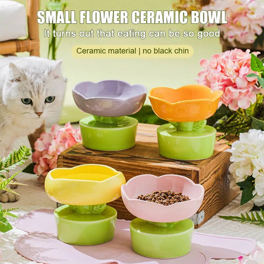 2023 Creative Flower-Shaped  Cat Food Bowl