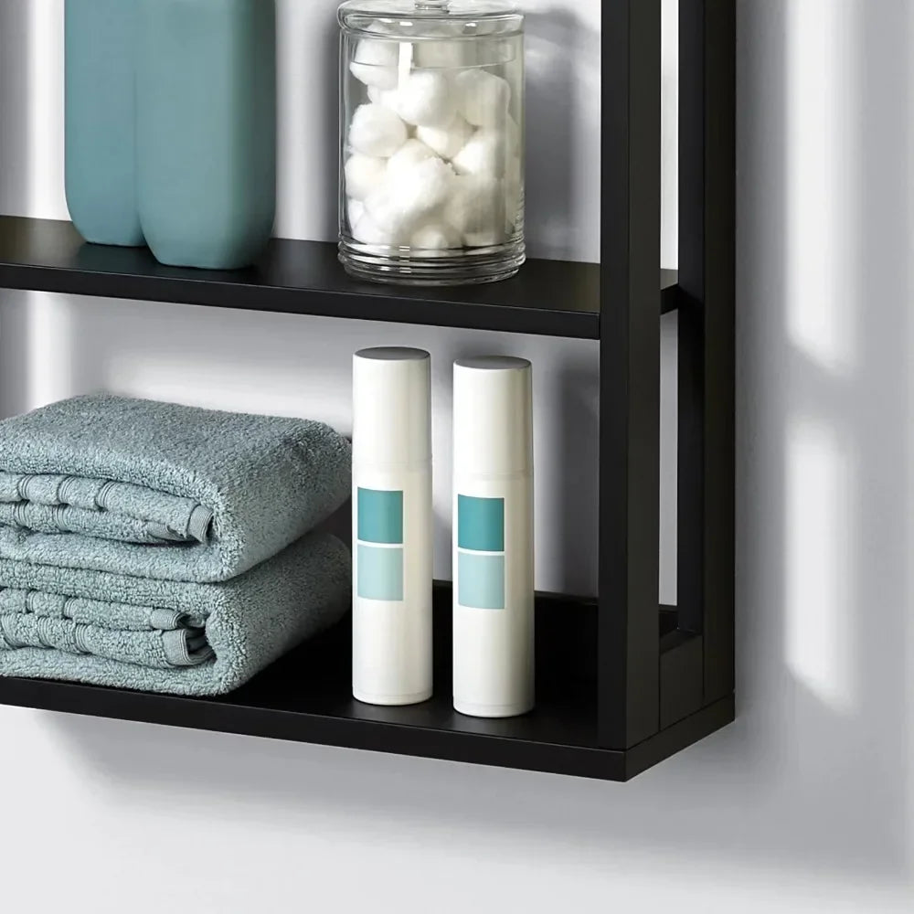 Black Wall Mounted Storage Shelf,