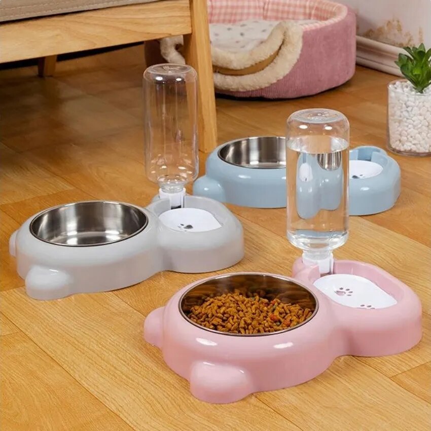 Cat Bowls Double Bowls Automatic Water Dispenser