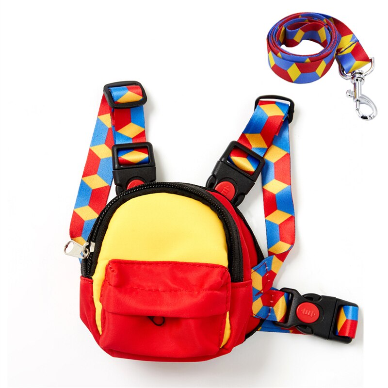 Canvas Pet Dog Backpack Harness Bag With Leash