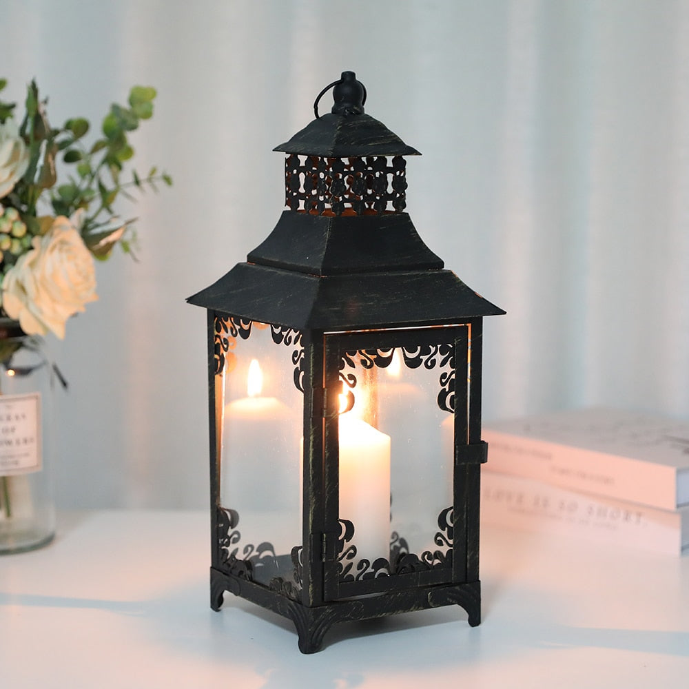 Vintage Metal Candle Holder Hanging Lanterns