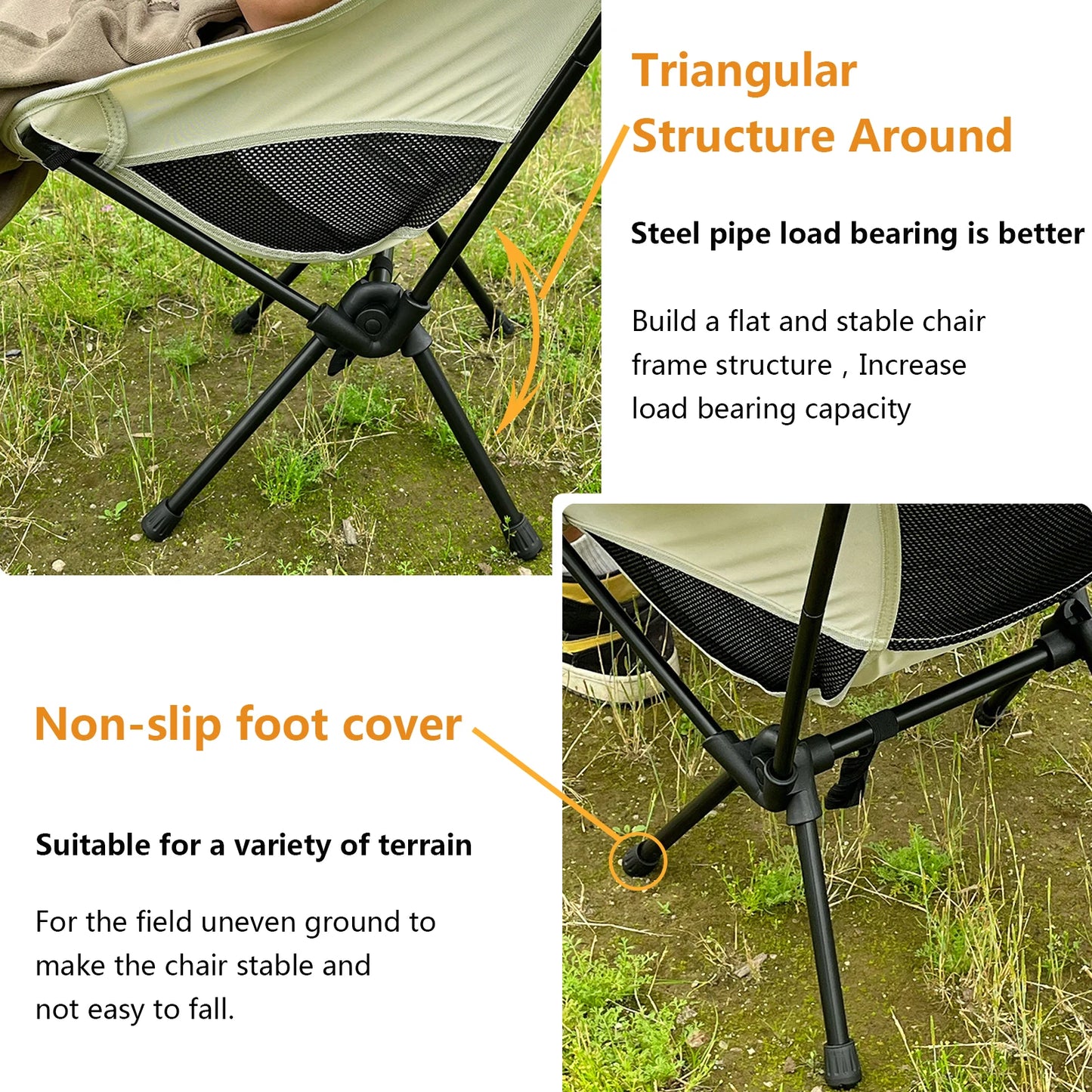 Detachable Portable Folding Moon Chair Outdoor Camping