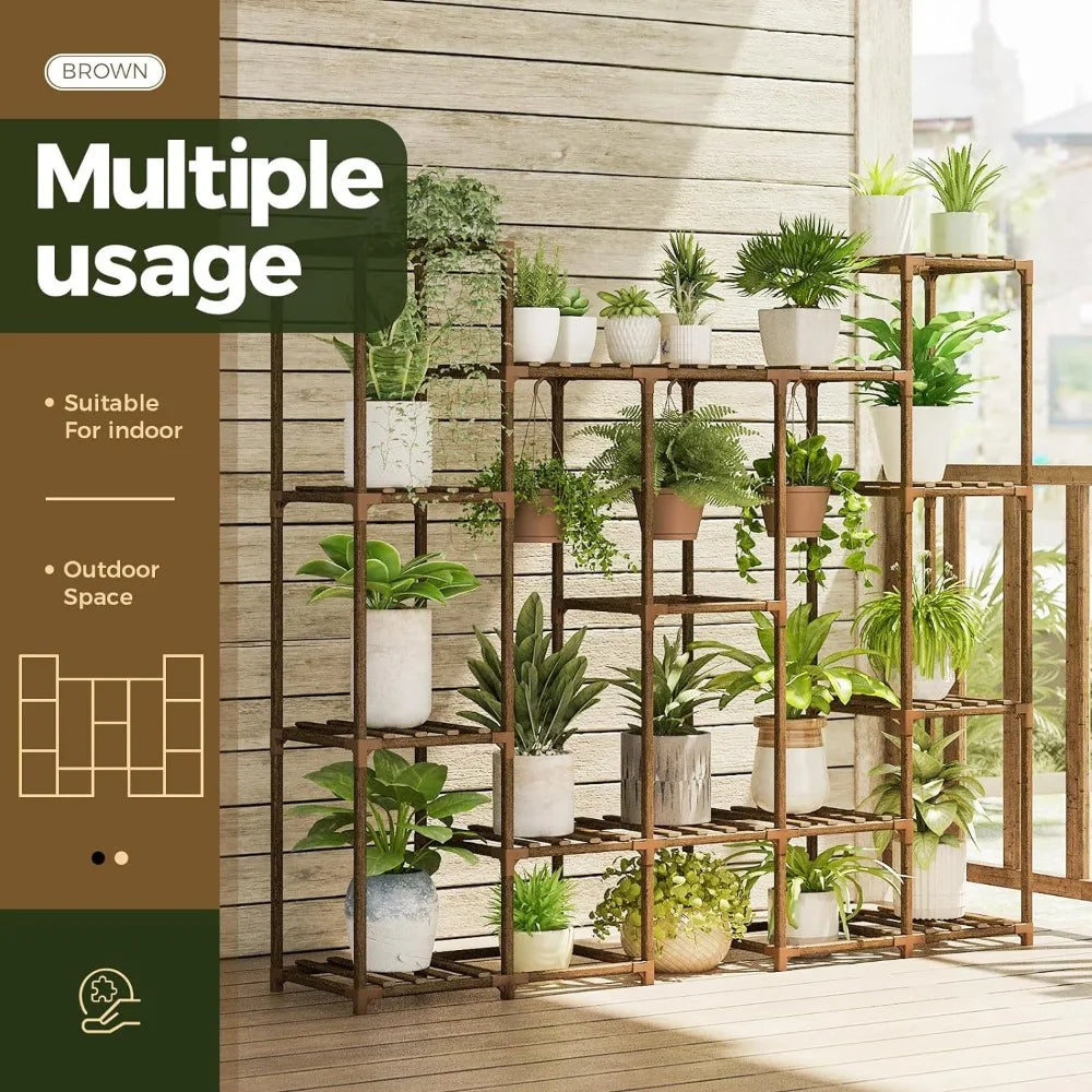 Plant racks, suitable for large indoor and outdoor plant supports and hangers in living rooms and terraces, flower pot racks