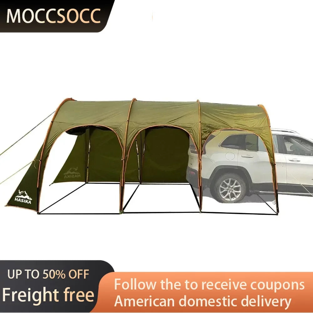 Car Camping Shade Awning Canopy for 8-10 Person Family Party Tent  Storage Shed