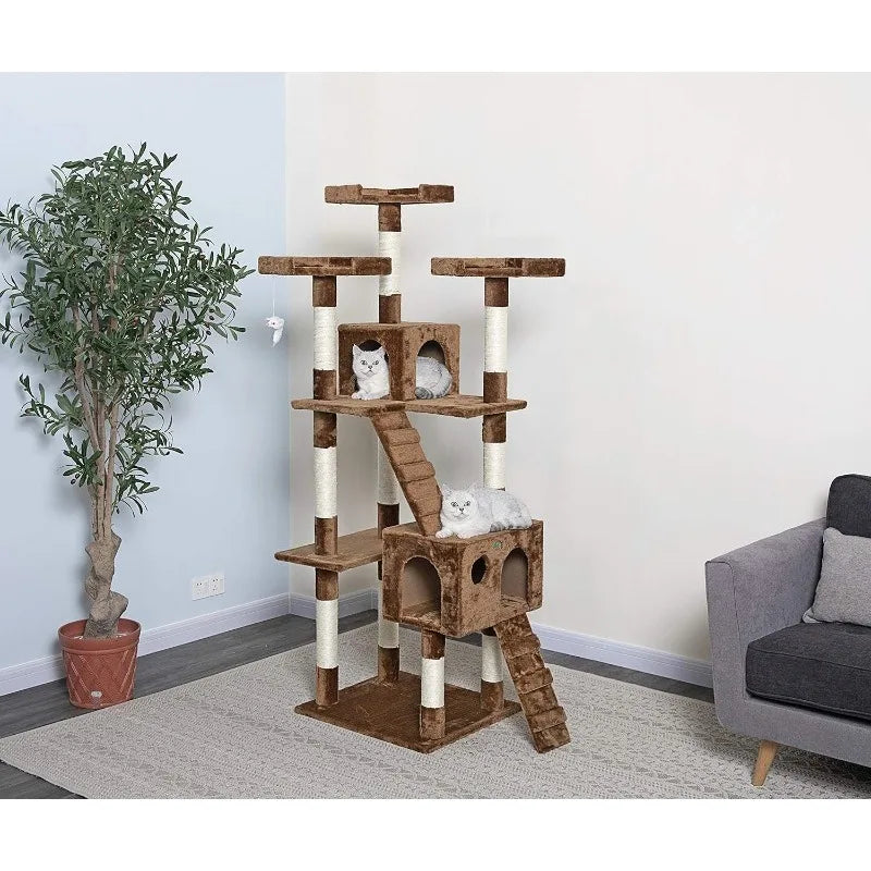 Extra Large Cat Tree Kitty Tower Condo Cat House for Large Indoor Cats