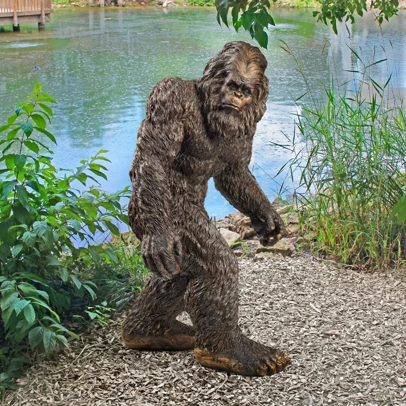 Yeti The Bigfoot Garden Statue Medium Brown Garden Statues