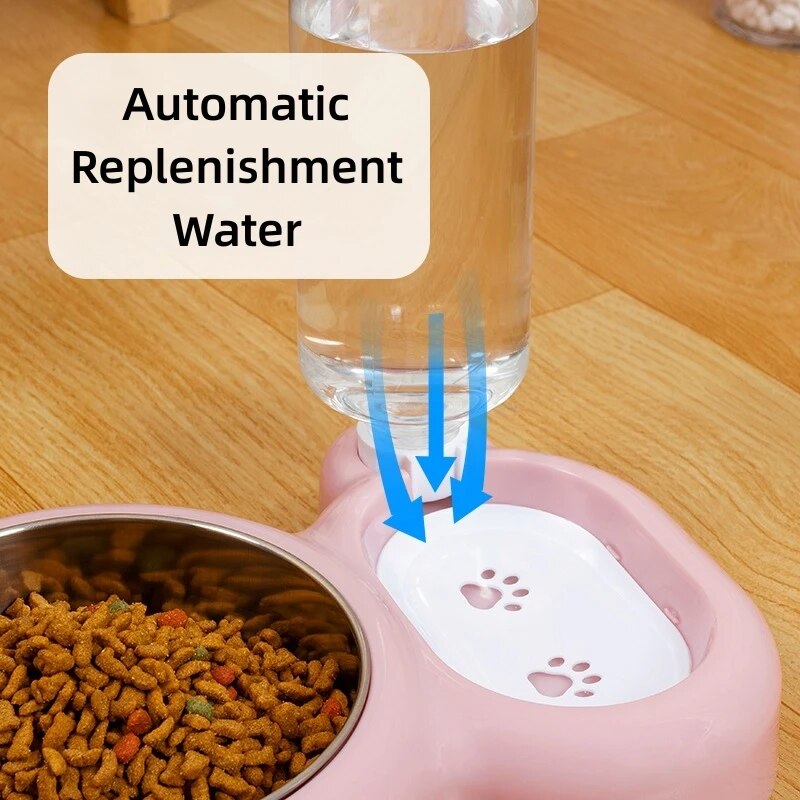 Cat Bowls Double Bowls Automatic Water Dispenser