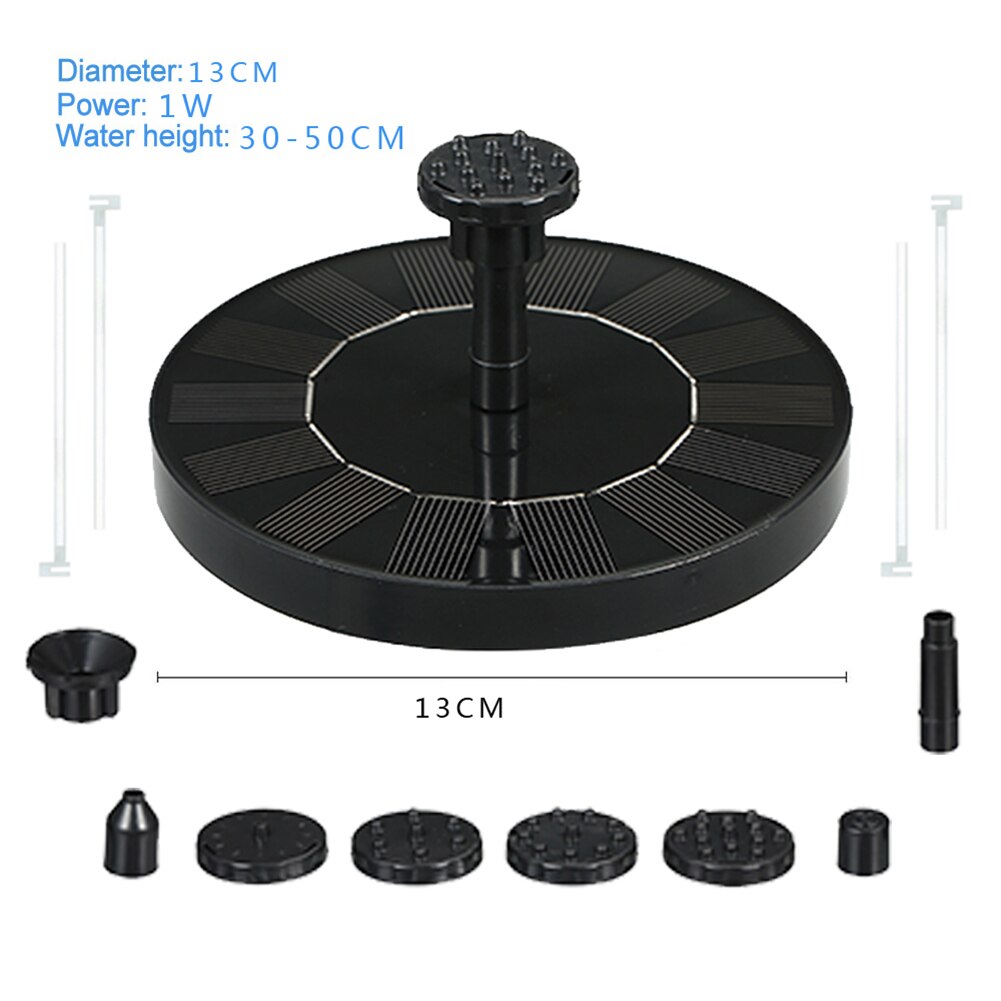 Solar Water Fountain Pool Pond Waterfall