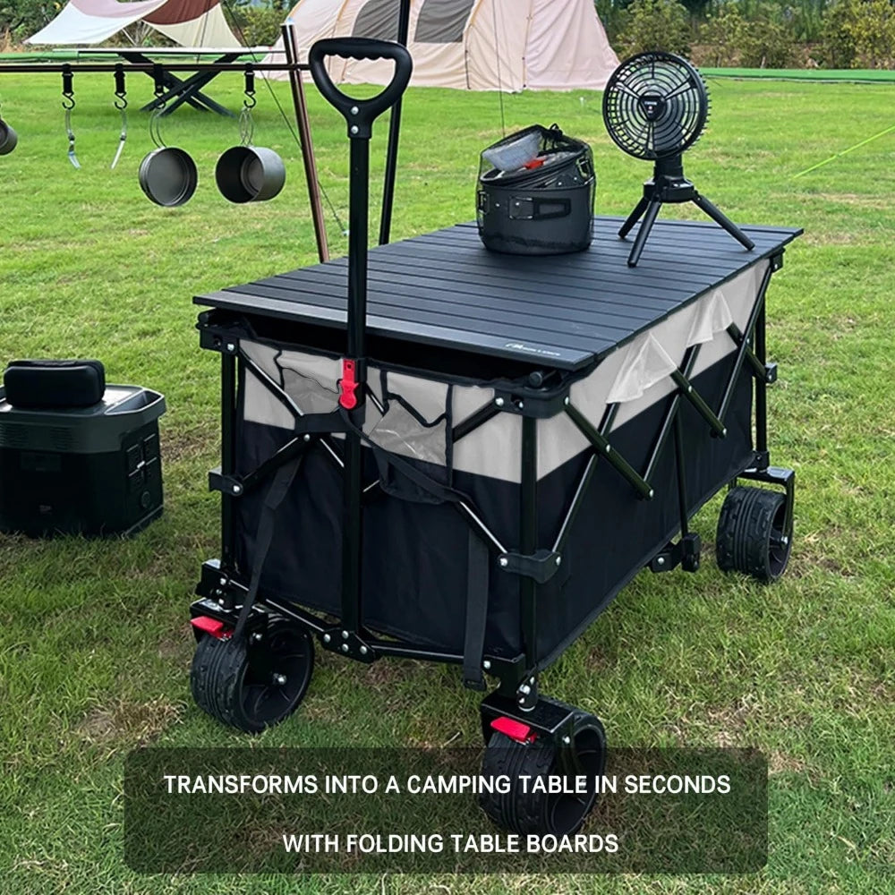 Camping Wagon Collapsible Folding Wagon Cart Heavy Duty