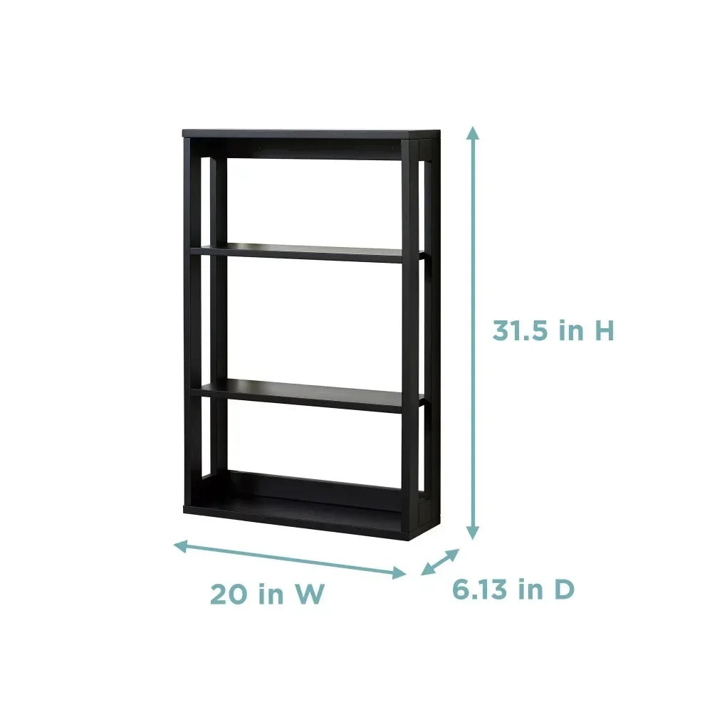 Black Wall Mounted Storage Shelf,