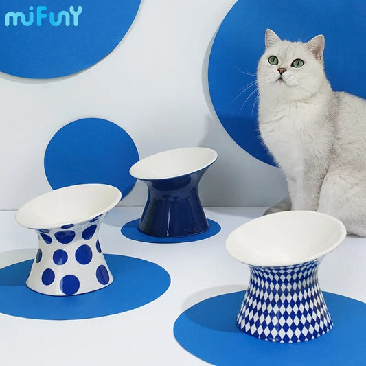 MiFuny High-foot Ceramic Cat Bowls