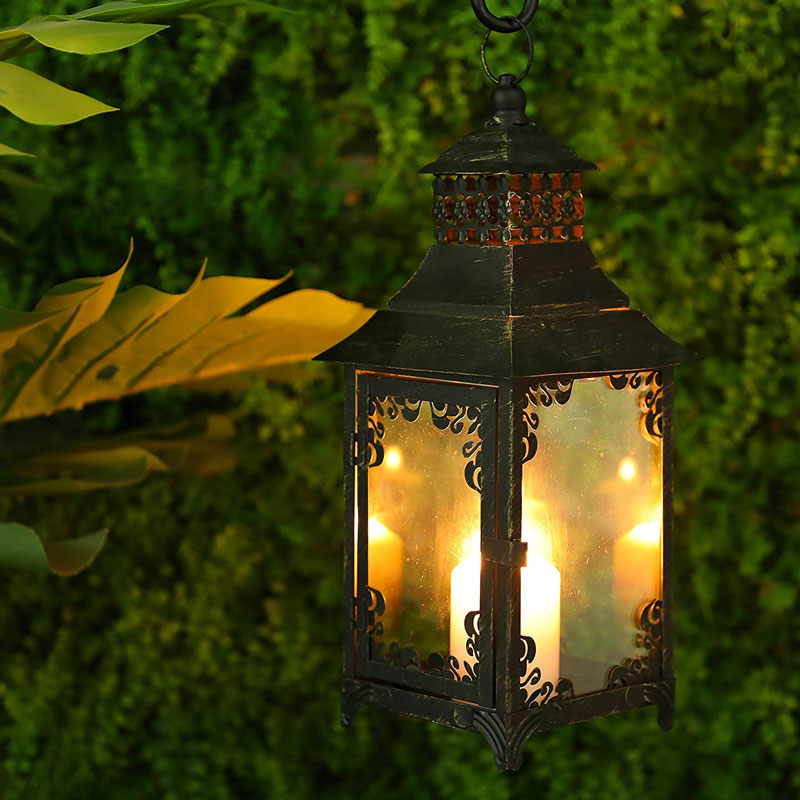 Vintage Metal Candle Holder Hanging Lanterns