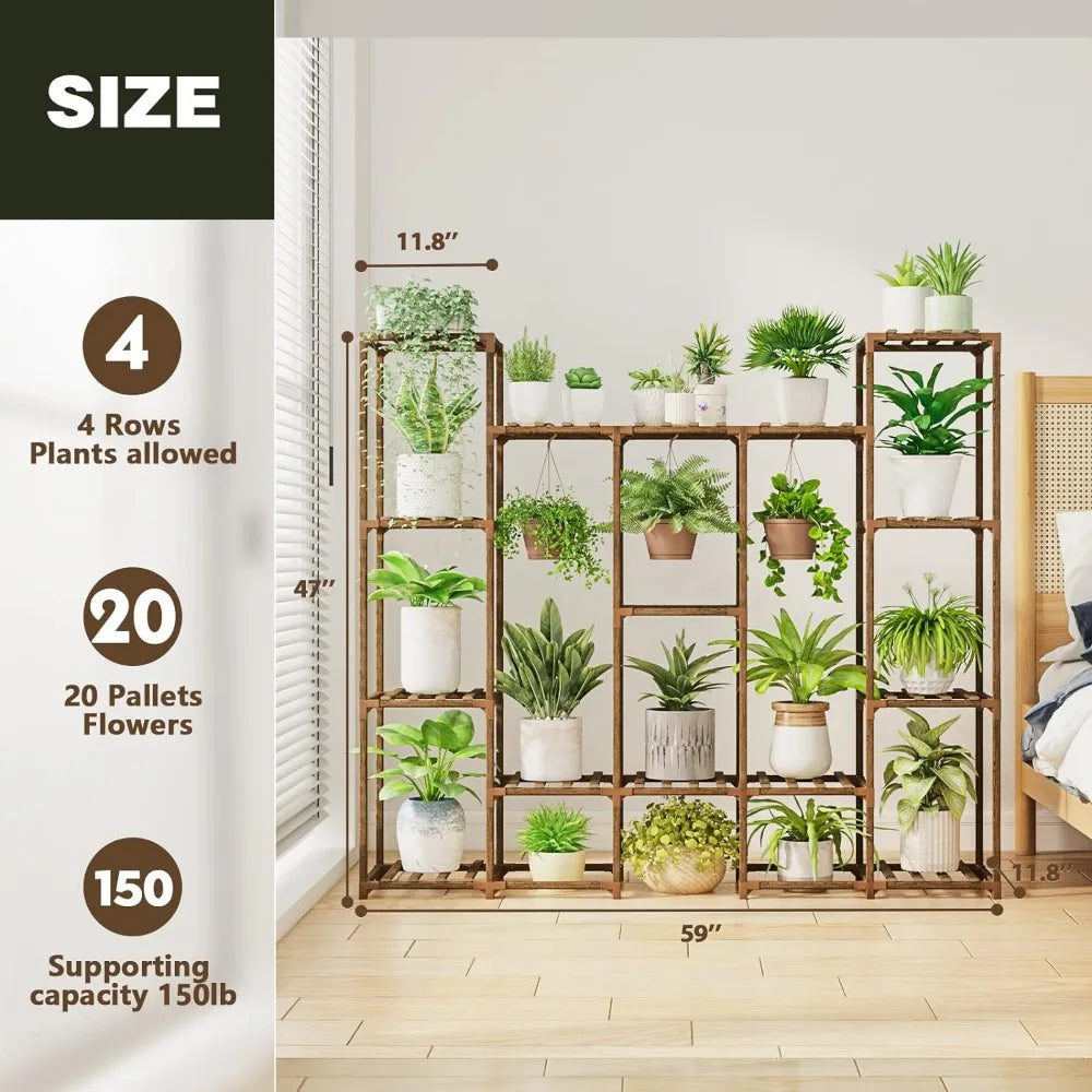 Plant racks, suitable for large indoor and outdoor plant supports and hangers in living rooms and terraces, flower pot racks