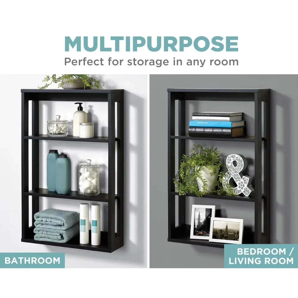 Black Wall Mounted Storage Shelf,