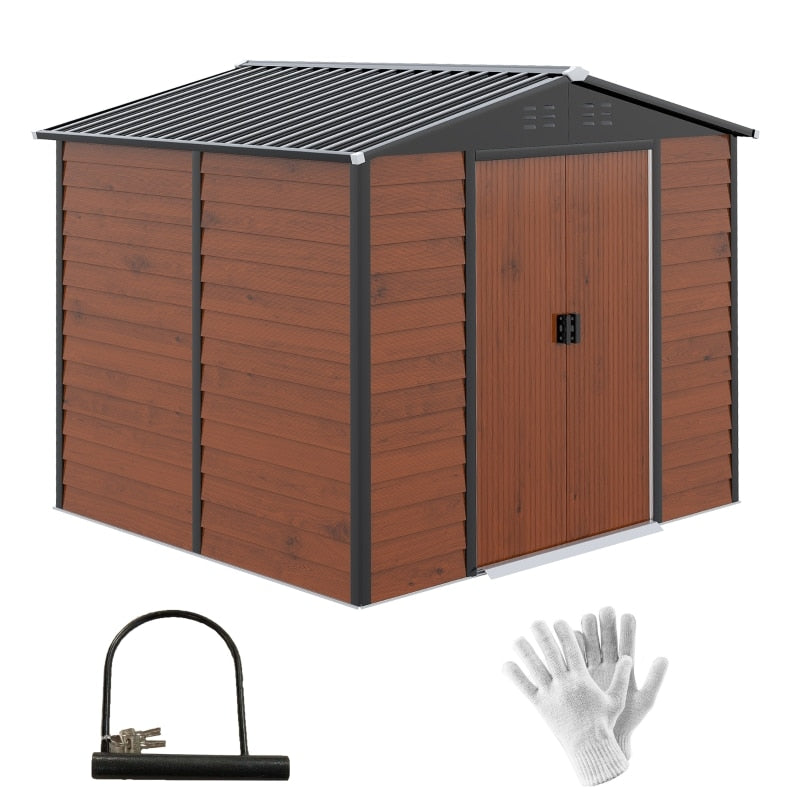 Outdoor Storage Shed, Galvanized Steel Metal