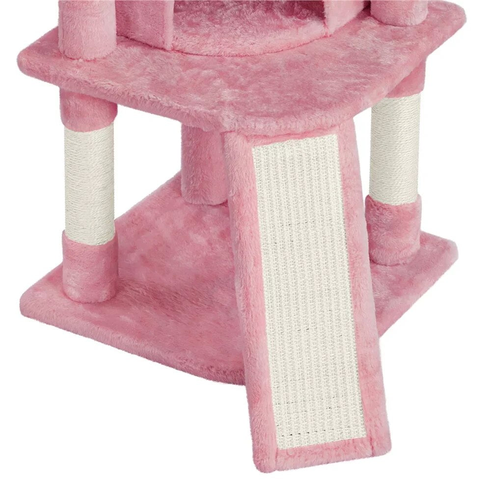 42'' Cat Tree Cat Tower with Condo & Basket