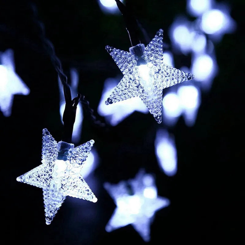 Solar Star String Lights Outdoor Waterproof