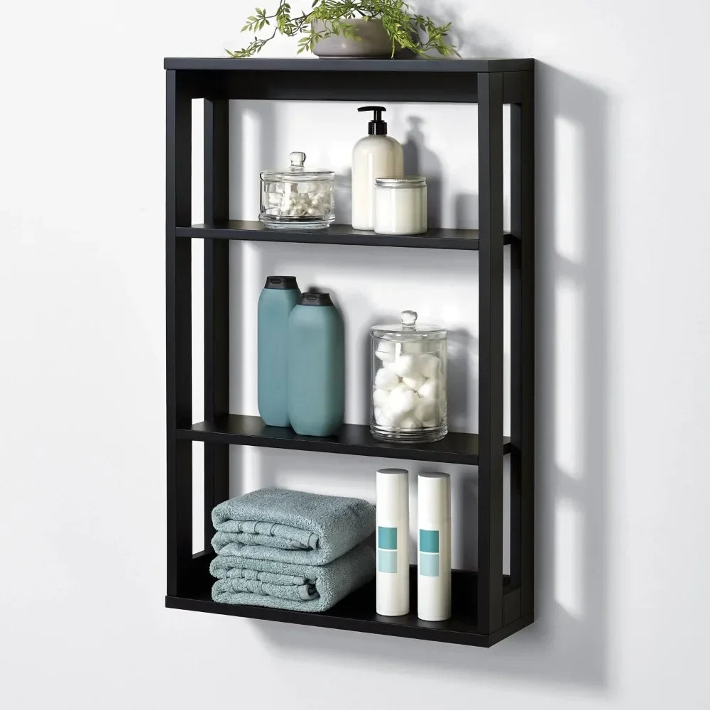 Black Wall Mounted Storage Shelf,