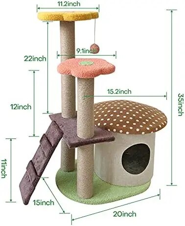 Cat Tree with Sisal Scratching Post