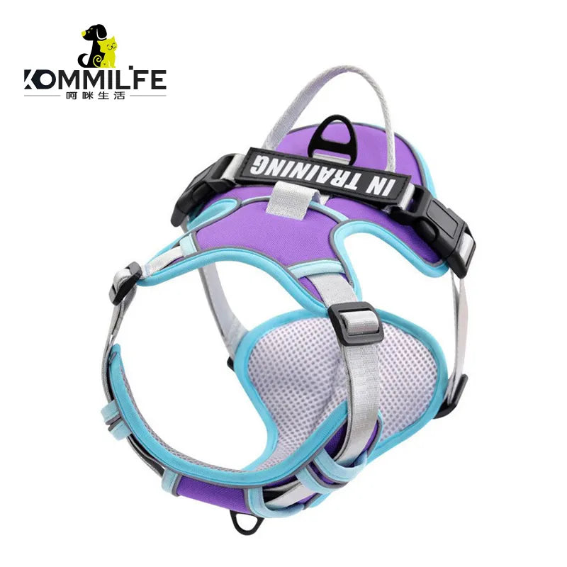 Nylon Adjustable Dog Harness Personalized Dog Harness Vest Reflective Breathable